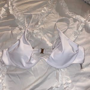 White bathing suit top